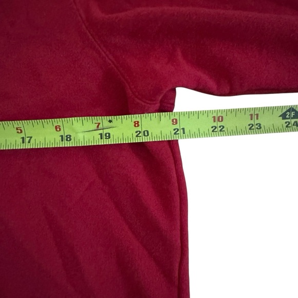 True Religion Red Hoodie Gold Logo Full Zip Long Sleeve L - Picture 3 of 7